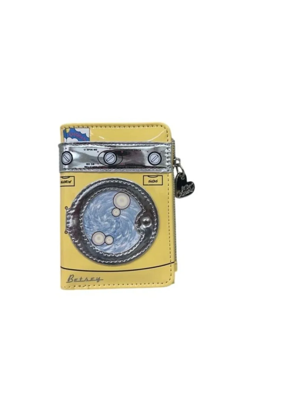 Betsey Johnson Spin Me Bifold Wallet Quirky Novelty Washing Machine Design
